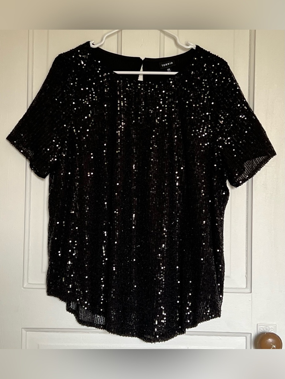 Short Sleeve Sequin Top
